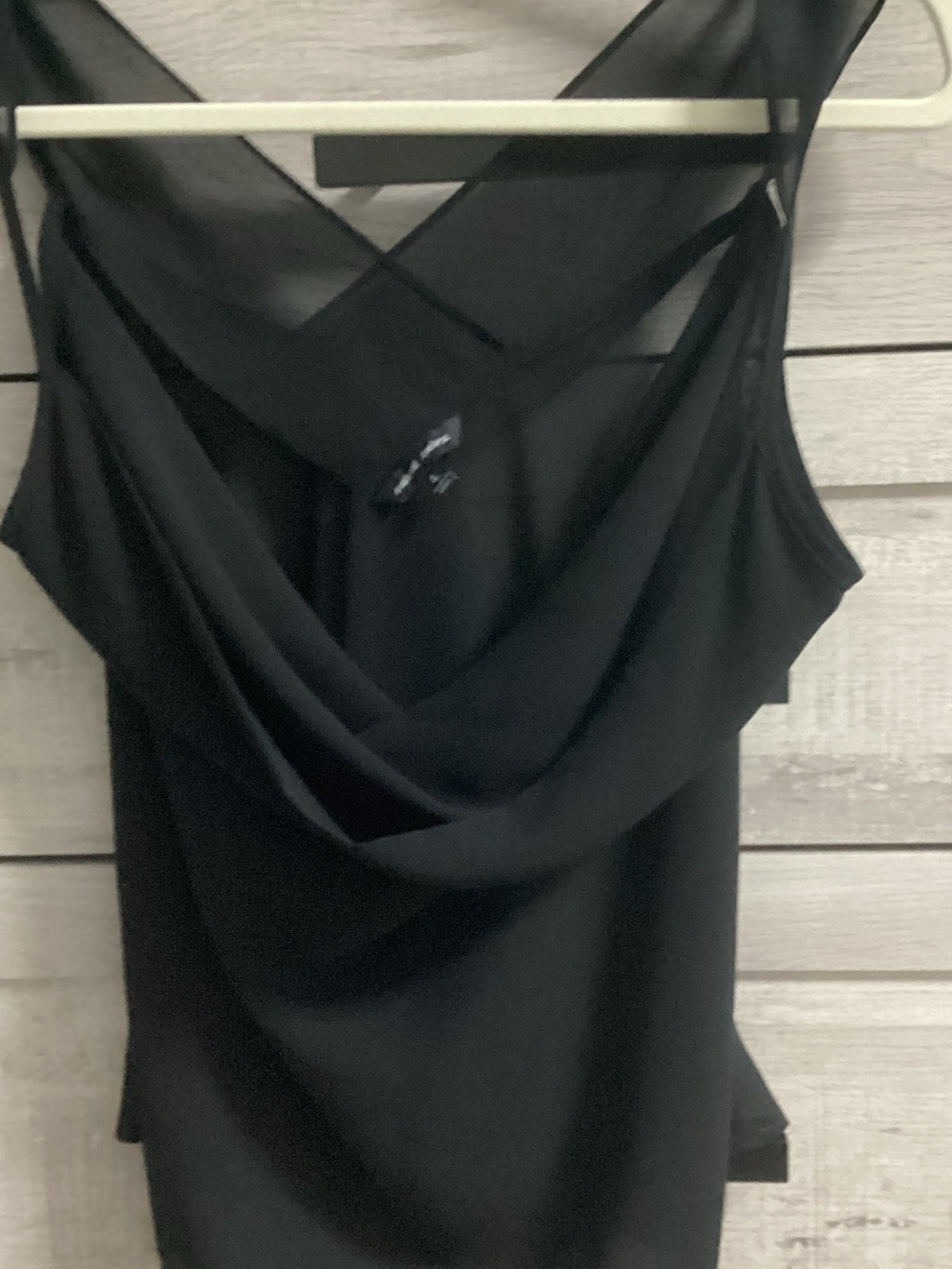 Naked Zebra Black Cowl Neck Spaghetti Strap Camisole - Picture 4 of 8